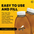 24-Pack, 8 oz Mann Lake Honey Squeeze Bottle, Easy Honey Dispensing, Durable, White Flip-Top Lids Included, Effortless