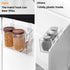 vacane Plastic Over Cabinet Door Organizer with Removable Hooks, Clear Hanging Baskets for Kitchen, Pantry, Bathroom
