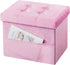 Storage Ottoman Foot Stool, 17 inches Folding Ottoman with Storages, Velvet Storage