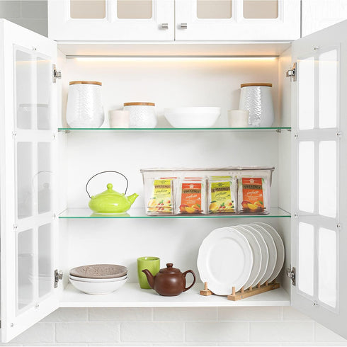 Utopia Home 1 Pack Tea Bag Organizer with Lid, Stackable Storage for Kitchen Organizers and Multi-Functional Home Use