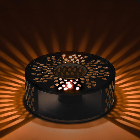 Creano Black Stainless Steel Tea Warmer with Tea Light Holder - Tea Cosy - Stable Not Rattling - Rechaud Suitable