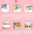 Set 3 24 Inch of Kids Floating Bookshelves White Wall Mounted Nursery Book Shelves with Safety Rail Ideal Storage