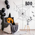 Whaline 4 Pieces Halloween Pillow Case - Orange and Black Linen Cover, Happy Halloween Decoration (18" x 18")
