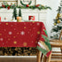 60140 Inch Horaldaily Christmas Tablecloth Rectangular, Christmas Trees Red Washable Table Cover for Party Picnic