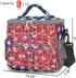 FlowFly Insulated Reusable Lunch Bag, Large Lunch Box for Women and Men, Daisy with Adjustable Shoulder Strap
