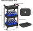 3-Tier 3-Tier-Plastic) MIOCASA Utility Rolling Cart with Cover Top Board, Kitchen Storage Organization, Art Cart