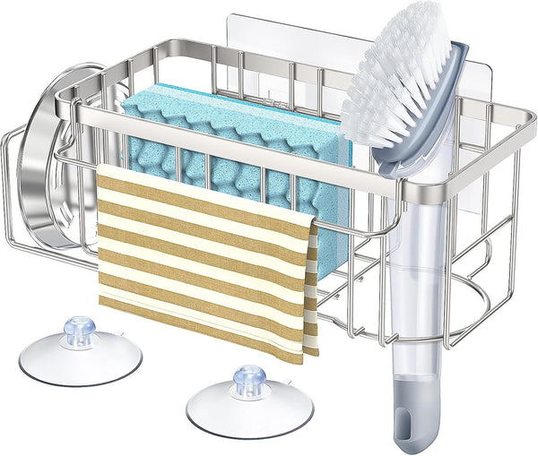 StorageRight 4-in-1 Sponge Holder for Kitchen Sink, Sink Caddy Organizers and Storage