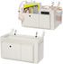 Edudif Bedside Caddy Bedside Organizer with Fixed Straps & Water Bottle Holder,