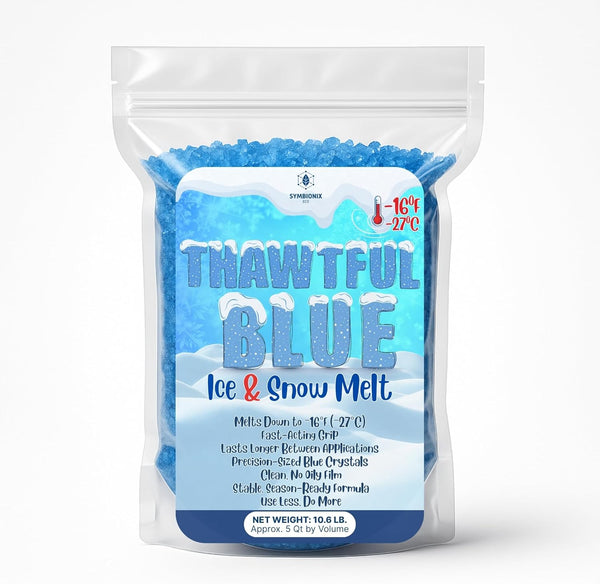 SymbionixEco Thawtful Blue Ice & Snow Melt Snow Melt, Rock Salt, Driveway &
