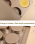 3.7inch 6 Muffin Top Pan for Baking with Lid Jumbo Size, Cup Straight Side Professional English Muffin Cupcake Pan