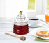 HIC Kitchen Glass Honey Jar with Lid and Honey Dipper, Borosilicate Glass and Beechwood
