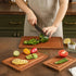 Snuvid Set 3, Bamboo Cutting Board of Wood Cutting Boards for Kitchen with Juice Grooves, Durable Chopping Board