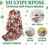 60 50 Poinsettias Cozy Serafina Home Holiday Christmas Fleece Throw Blanket- x Plush White Throw with Red Green Holly