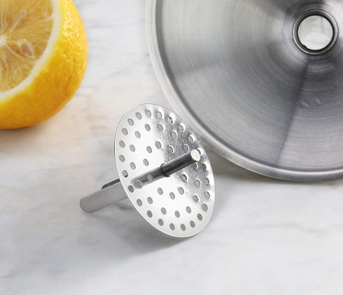 New Star Foodservice Stainless Steel Funnel, 5" with Detachable Strainer/Filter, Silver