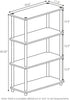Furinno Turn-N-Tube 4-Tier Multipurpose Shelf Display Rack, Dark Cherry/Black Round Tubes