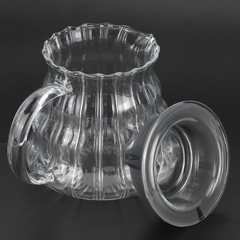 Fdit High Borosilicate Glass Coffee Pot, Exquisite Kettle with Rubber Cover, Coffee Maker for Home, Hotel, Office (1#)