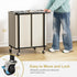 Wheels,200L 2 Chrislley Double Laundry Hamper with Rolling Laundry Basket Section with Lid,Steel Frame Laundry Cart