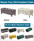 Bands,S,13 CRFATOP Printed Rectangle Ottoman Stool Cover Stretch Folding Storage Footstool Bench Slipcovers Upholstered