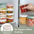 4-Pack Lids,16 OZ POIKSHARK Overnight Oats Containers with Wide Mouth Glass Jars with Airtight Lids, Mason Jars Glass