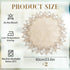 2Pcs 24 24in Kitchen(60 60cm) Polyester Round Doily, * Beige Table Cover with Lace Trim, Coffee Table Topper Table