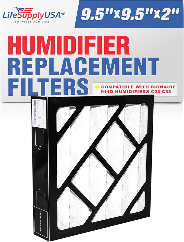 LifeSupplyUSA Humidifier Filter Replacement for Bionaire 911D Models C22, C33, W2, W6, W7, W9, W25, W0210, W0305