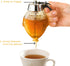 8oz 6" Hunnibi No Drip Glass Honey Dispenser with Plastic Top - Honeycomb-Style Syrup Server and Bee-Themed Storage Jar