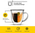 JoyJolt Serene Double Walled Insulated Glasses Coffee Mug Set of 2, 7.4 Ounces