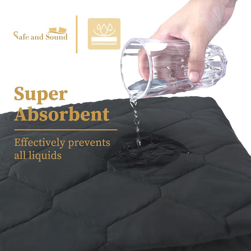 8-21 Inches Queen Quilted Fitted Waterproof Mattress Pad, Breathable Premium Soft Filling Mattress Protector, Deep