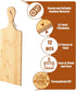 12 Packs Set Bread(Bamboo,17 6 Inch) Patelai Wooden Cutting Board with Handles Large Kitchen Serving Plain Chopping