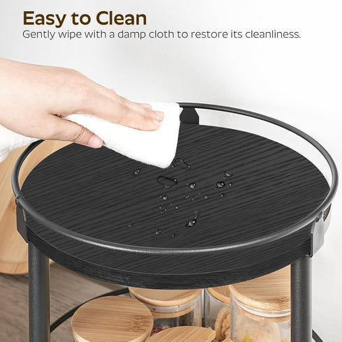Set 2 3 Countertop, SR23L2BB YATINEY Spice Rack, of Lazy Susan Organizer, Tier Turntable Organizer For Cabinet, Compact