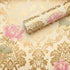 Self-Adhesive Shelf Liners Paper, Removable Self Adhesive Liner for Home Decoration, Gold Pink Flower 17.8 x 118 Inches