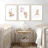 Baccone 12x16x3 Inch Bear Nursery Wall Art Decor Teddy Bear Wall Art Baby Girl Canvas Wall Decor Pink Pictures Balloon