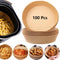 Air Fryer Paper Liners, 100PCS Non-stick Disposable Parchment Sheets, 7.9inch-Round, Food Grade Liner for Baking,