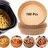 Air Fryer Paper Liners, 100PCS Non-stick Disposable Parchment Sheets, 7.9inch-Round, Food Grade Liner for Baking,