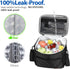 Gloppie Insulated Lunch Box for Men Women, Reusable Lunch Cooler Bag in Black