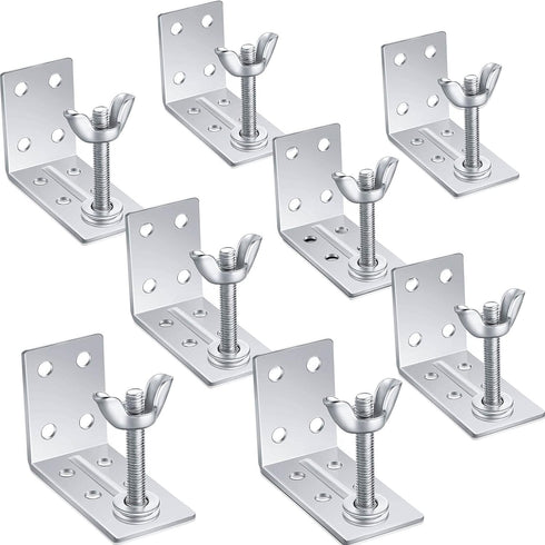 Roman Shade Wall L Bracket and Wingnut Ceiling or Wall Mount Brackets for Roman Shade Home Window Drapery (8)
