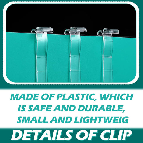Blulu 30 Pieces Clear Plastic Valance Clips for Window Blinds, Hidden Clip Retainer for Horizontal Blinds (3 Inch)