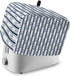 Nautical Anchor 2 Slice Toaster Cover - Small Appliance Dustproof Cover with Black White Geometric Stripes