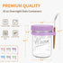6 Pack 16 oz Xyptorix Overnight Oats Containers with Lids and Spoons, Mason Jars with Removable Separate Compartments