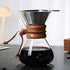 Pour Over Coffee Maker, 400ml Double Filter Wooden Sleeve Brewer for Home Cafe Parties