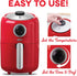 DASH Compact Air Fryer Oven Cooker, 2 Quart - Red with Temperature Control & Recipe Guide