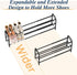 46.5'' 20 Closet, 3-Tier ENJOYBASICS Expandable Shoe Rack, Wide - Pairs Adjustable Shoe Organizer Shelf for Black Metal