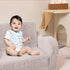 2-in-1 Cozy MOMCAYWEX Kids Sofa, Flip-Out Foam Couch with Soft Sherpa Cover, Play Lounge Chair, Grey