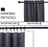 Rod Pocket Tier Curtain - Half Blackout Curtain for Kitchen, Bathroom, Cabinet, 30" Wide x 24" Long, Dark Grey, 2 Panels