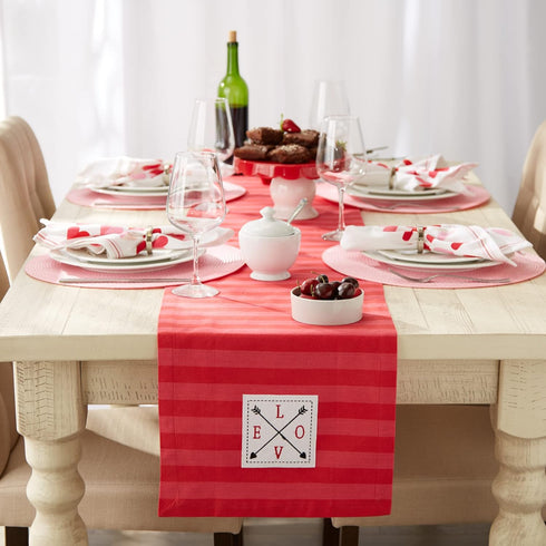 DII Valentine's Day Table Top Collection, Table Runner, 14x72, in Love