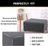 PrinceDeco Stretch Ottoman Cover Ottoman Slipcovers Rectangle for Living Room Foot Stool Stretch Covers to Fit Ottoman