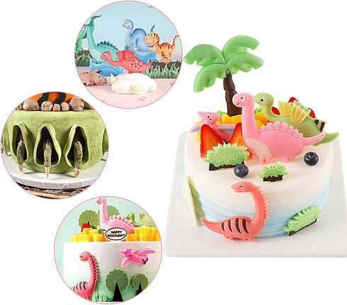 Dinosaur Fondant Silicone Chocolate Molds (7Pcs), Kid's Cartoon Dino Claws Clay Mold for Cake Decorating, Sugar Crafts