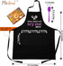 Cooking Apron for Mom with Spatula and Gift Box, Funny Kitchen Apron with 3 Pockets, Mother's Day Gift (Thou Shalt Not