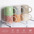 12 OZ Set 6, Set MONITO Coffee Mugs of Modern Coffee Mugs with handle for Tea/Latte/Cappuccino/Milk/Cocoa.