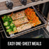 Gorilla Grip Non Stick Silicone Baking Mat Sheet, 2 Pack, Reusable Cookie Sheets, Heat Resistant, Black
